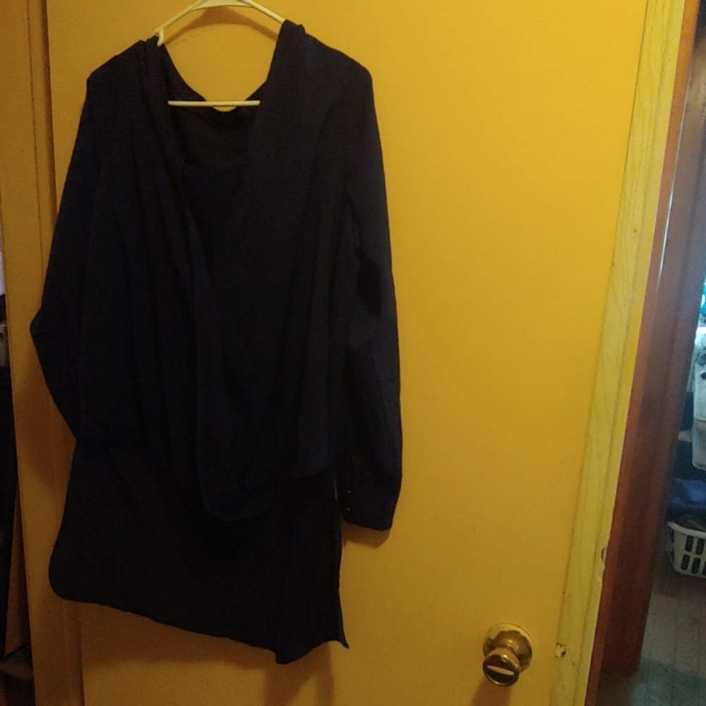 Igigi Draped Front Blouse In Royal Blue